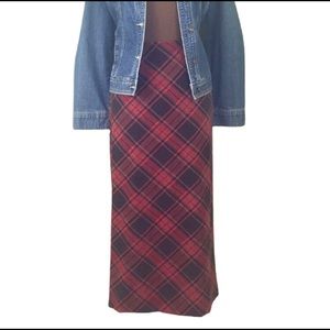 Briggs NY Checkered Maxi Skirt